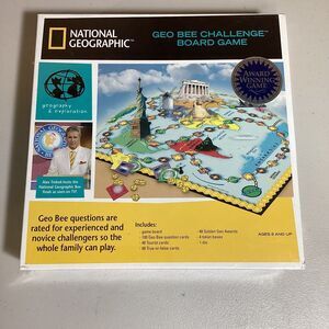 National Geographic Geo Bee Challenge Board Game NIB Sealed
